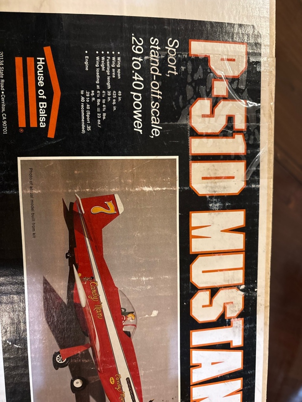 HTF P-51D Mustang Model Airplane Kit - Vintage Boxed NEW OPEN BOX - Picture 3 of 7